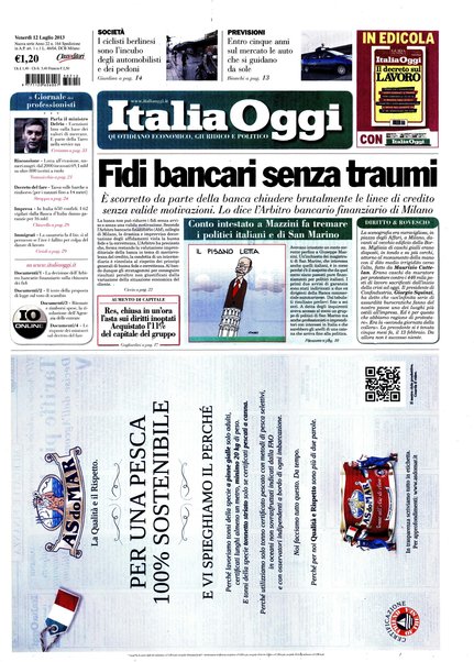 Italia oggi : quotidiano di economia finanza e politica